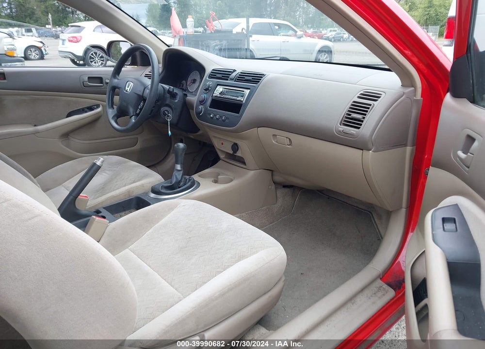 2001 HONDA CIVIC LX VIN: 1HGEM21531L034886
