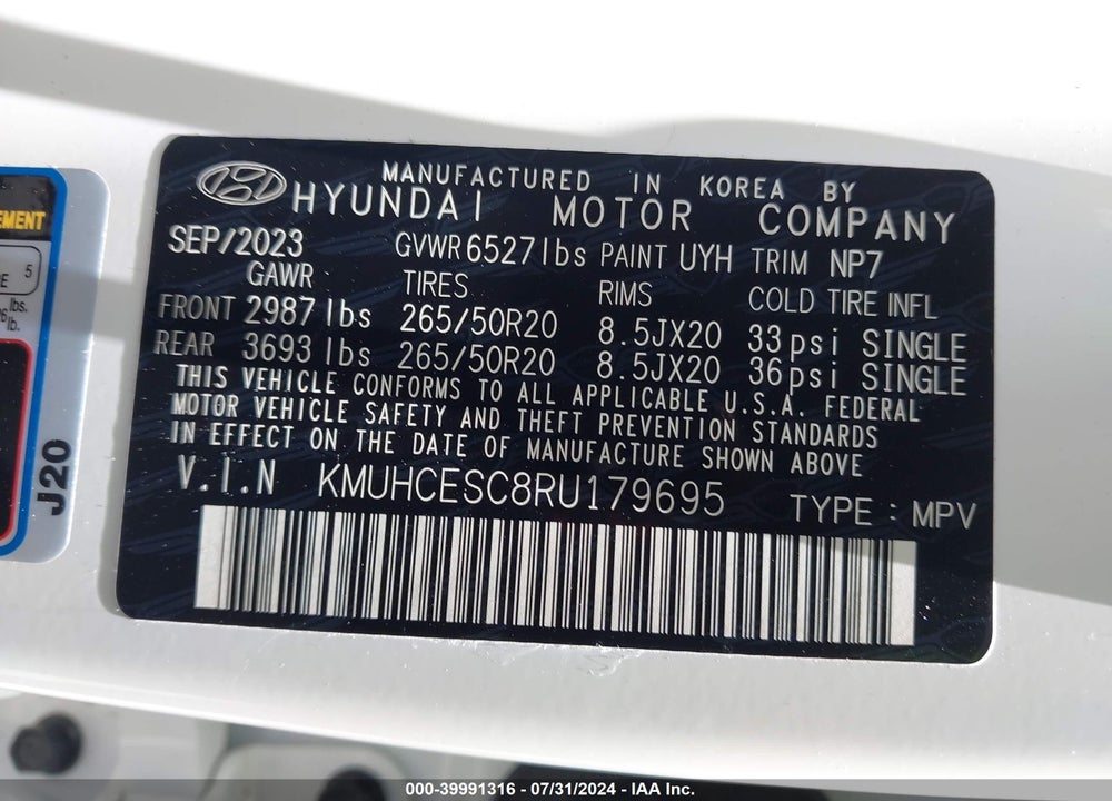 2024 GENESIS GV80 3.5T AWD VIN: KMUHCESC8RU179695