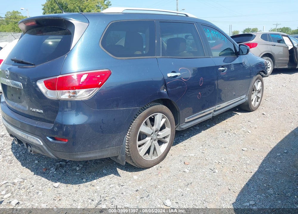 2014 NISSAN PATHFINDER PLATINUM VIN: 5N1AR2MN5EC634143