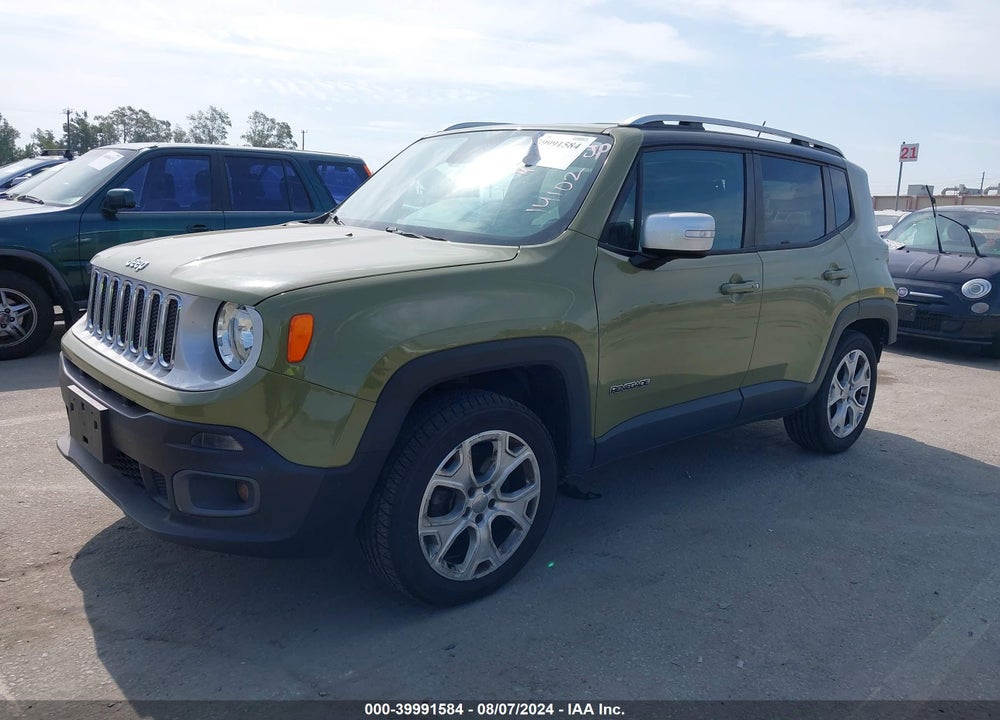 2015 JEEP RENEGADE LIMITED VIN: ZACCJBDT0FPB64399