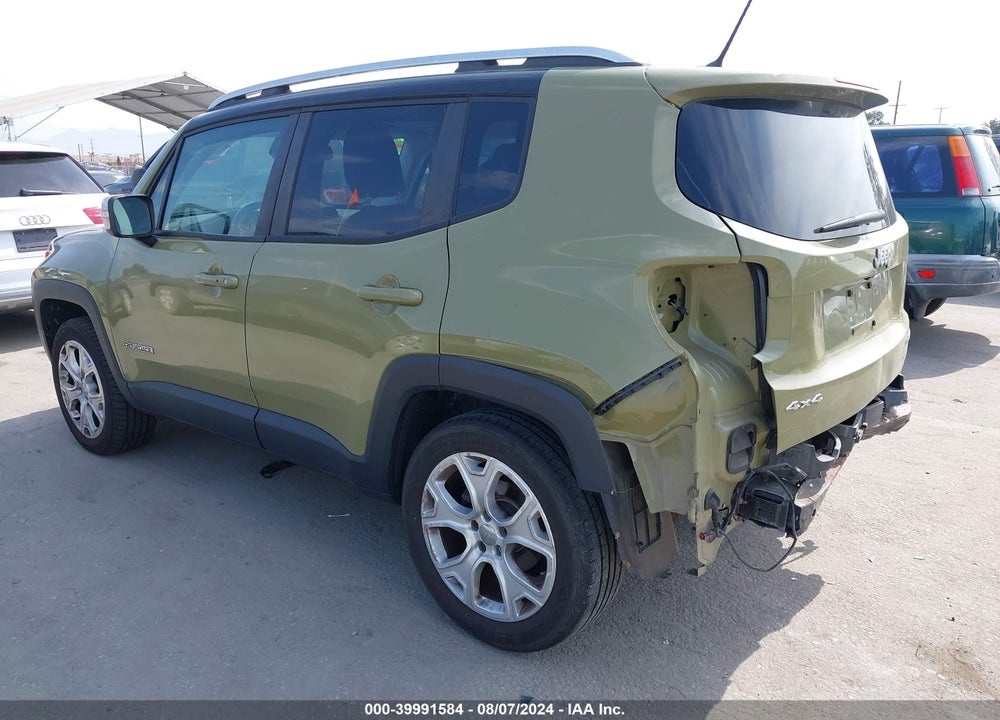 2015 JEEP RENEGADE LIMITED VIN: ZACCJBDT0FPB64399