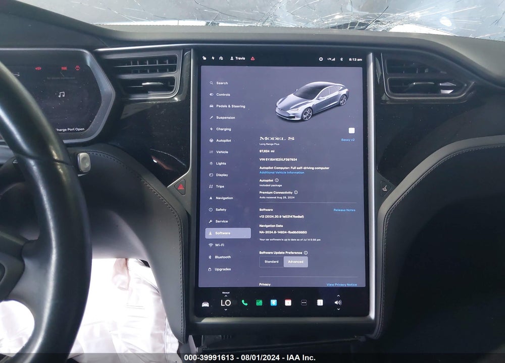 2020 TESLA MODEL S LONG RANGE DUAL MOTOR ALL-WHEEL DRIVE/LONG RANGE PLUS DUAL MOTOR ALL-WHEEL DRIVE VIN: 5YJSA1E2XLF397924