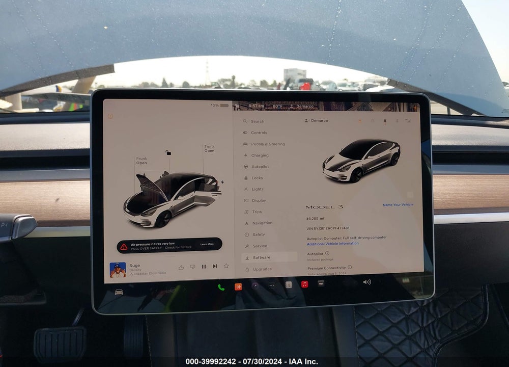 2023 TESLA MODEL 3 REAR-WHEEL DRIVE VIN: 5YJ3E1EA0PF477481