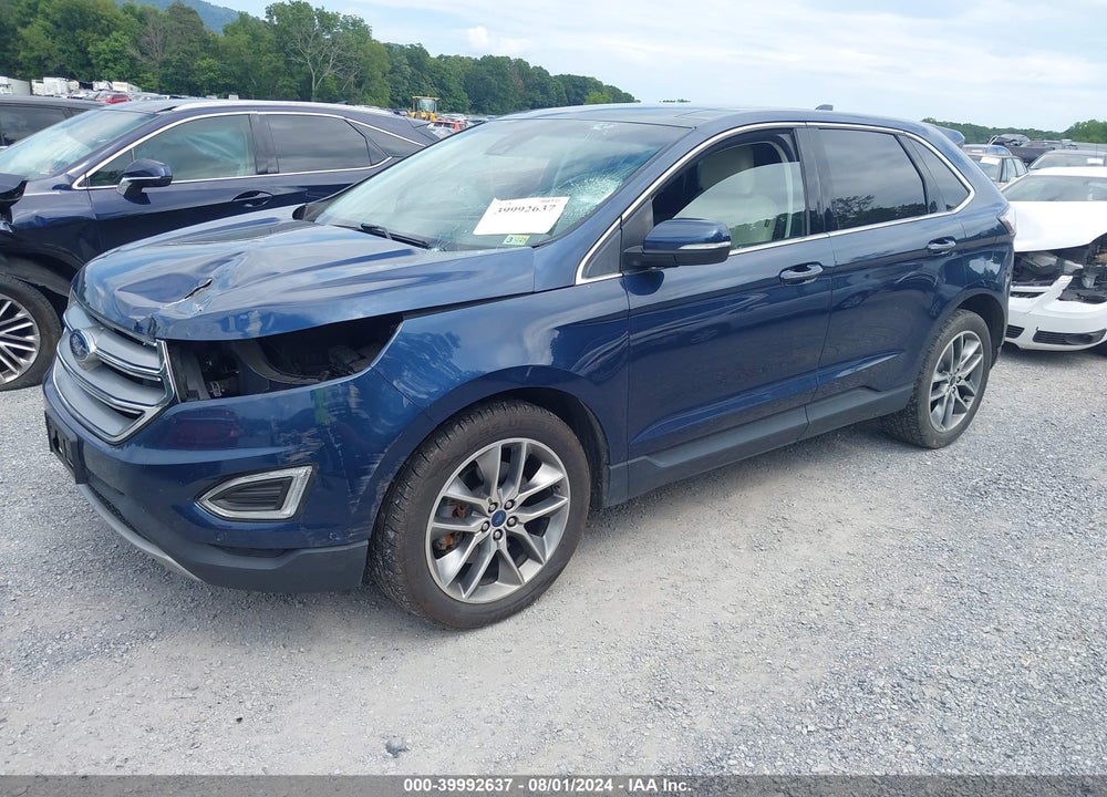 2017 FORD EDGE TITANIUM VIN: 2FMPK4K85HBB67172