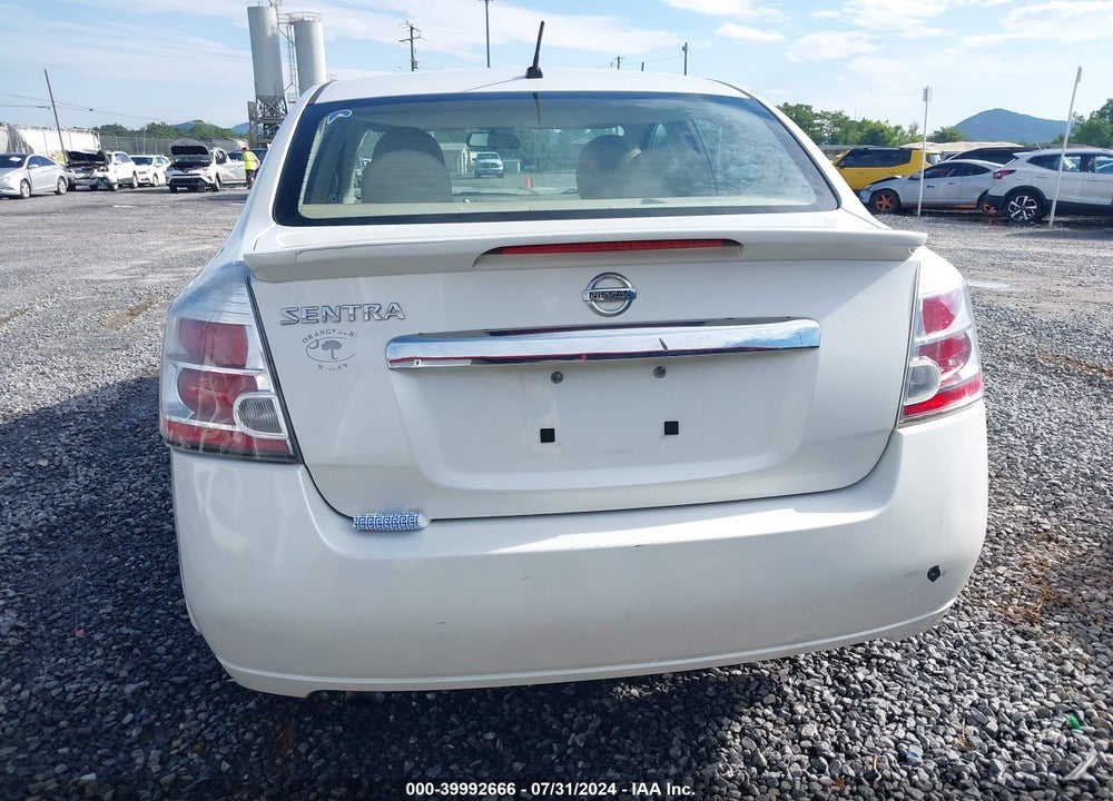 2012 NISSAN SENTRA 2.0 S VIN: 3N1AB6AP7CL762510