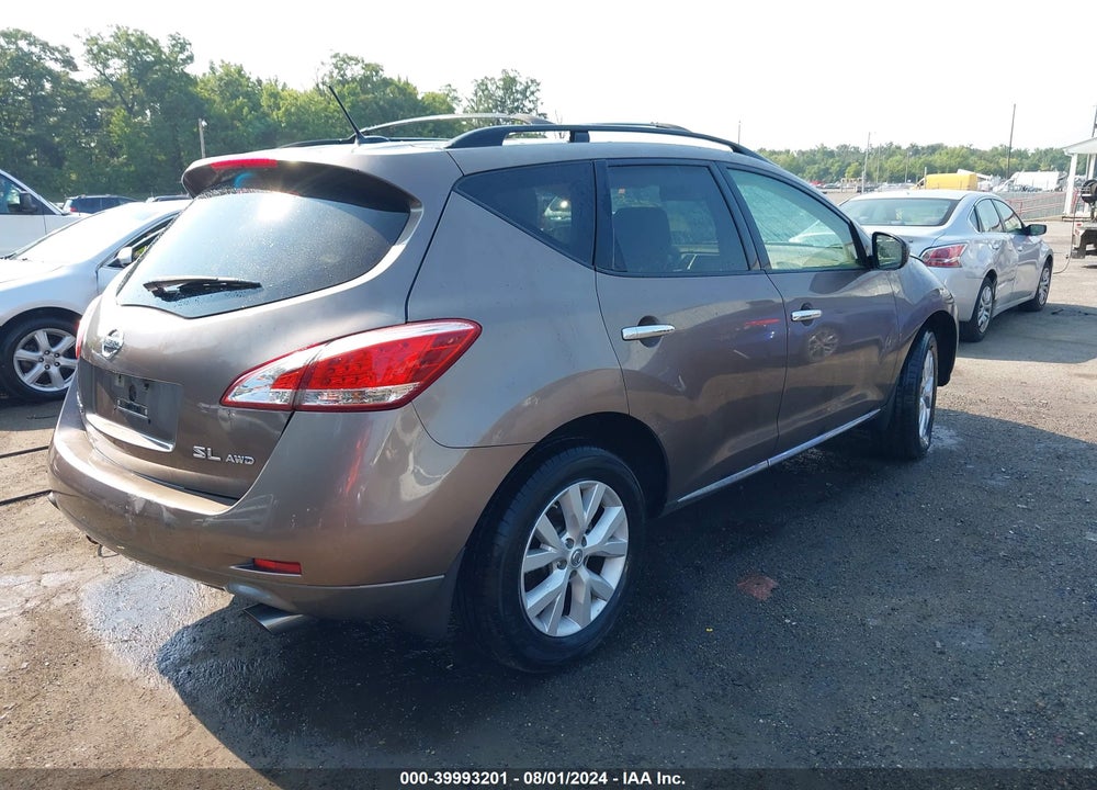 2012 NISSAN MURANO SL VIN: JN8AZ1MW4CW212582