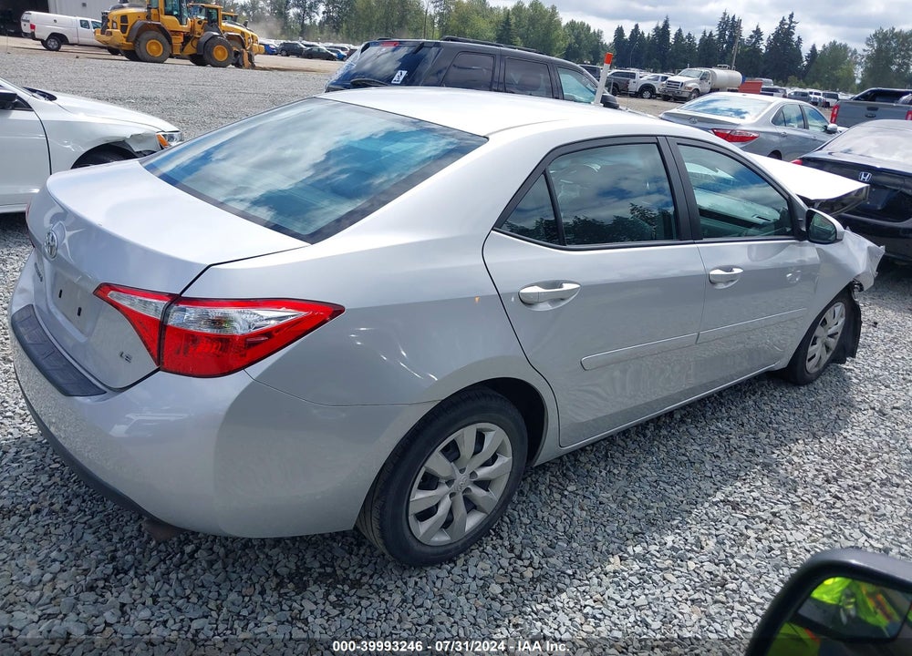 2015 TOYOTA COROLLA LE VIN: 5YFBURHE5FP350109
