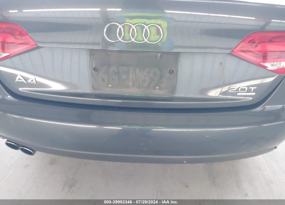 2009 AUDI A4 2.0T PREMIUM VIN: WAULF78K29N025523