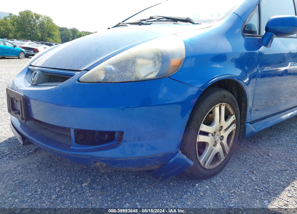 2007 HONDA FIT SPORT VIN: JHMGD38677S049674
