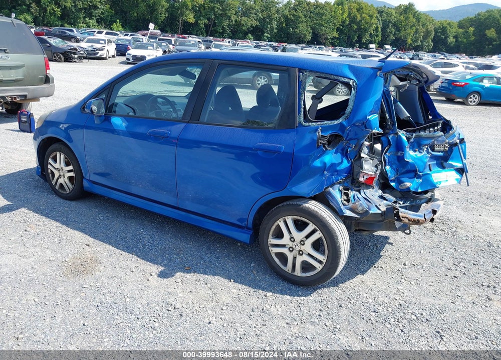 2007 HONDA FIT SPORT VIN: JHMGD38677S049674