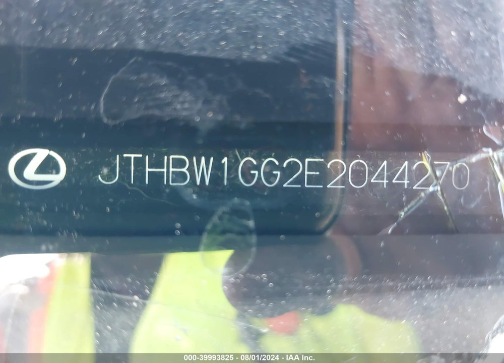 2014 LEXUS ES 300H VIN: JTHBW1GG2E2044270