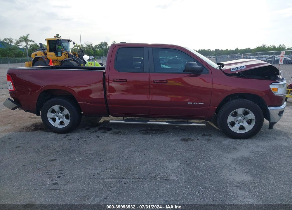 2021 RAM 1500 BIG HORN QUAD CAB 4X2 6'4 BOX VIN: 1C6RREBT3MN712410