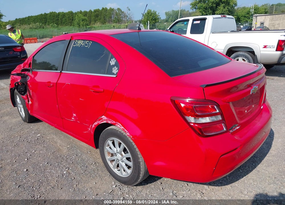 2017 CHEVROLET SONIC LT AUTO VIN: 1G1JD5SH4H4105274