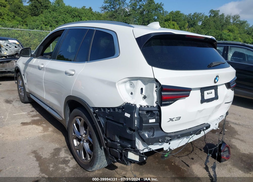 2022 BMW X3 SDRIVE30I VIN: 5UX43DP01N9M75857