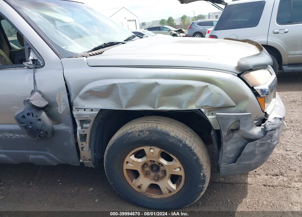 2003 CHEVROLET AVALANCHE 1500 VIN: 3GNEK13T33G190203