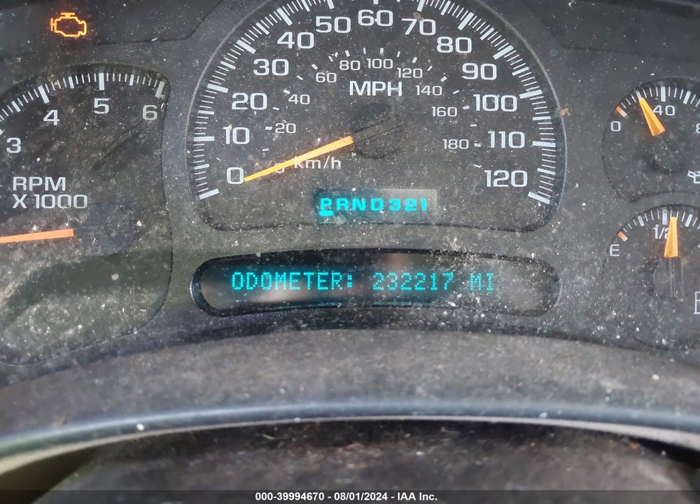 2003 CHEVROLET AVALANCHE 1500 VIN: 3GNEK13T33G190203