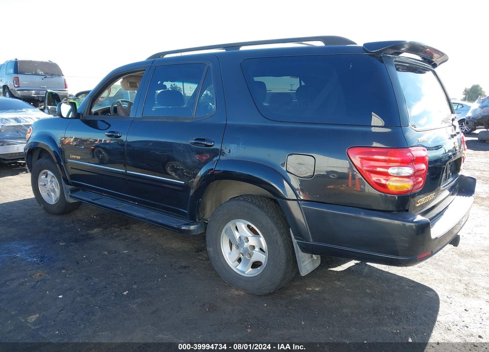 2002 TOYOTA SEQUOIA LIMITED V8 VIN: 5TDBT48A62S112936