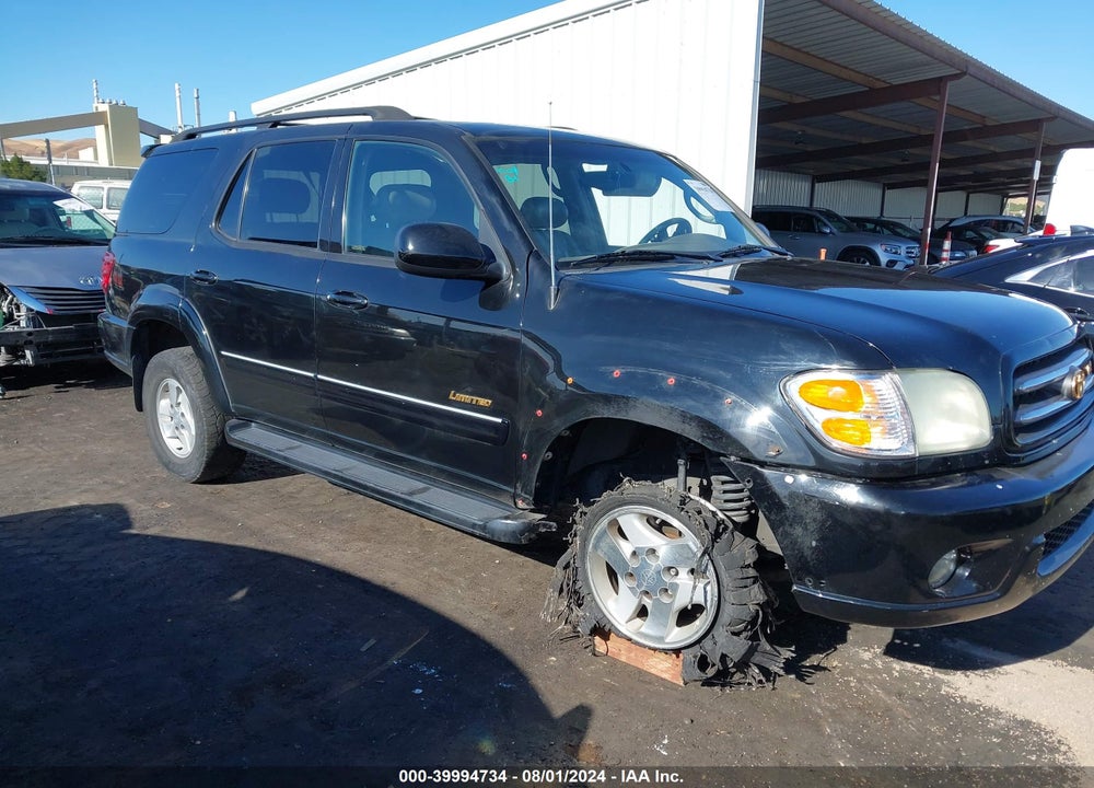 2002 TOYOTA SEQUOIA LIMITED V8 VIN: 5TDBT48A62S112936