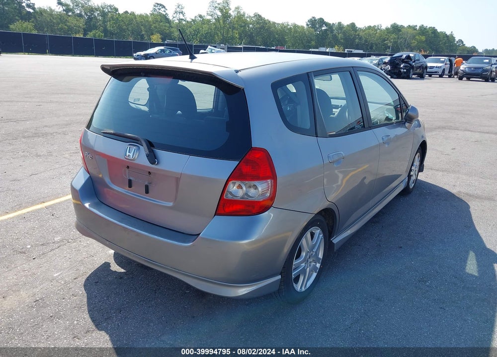 2008 HONDA FIT SPORT VIN: JHMGD38608S064311