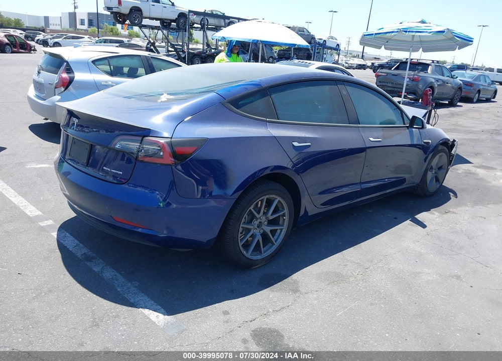 2022 TESLA MODEL 3 LONG RANGE DUAL MOTOR ALL-WHEEL DRIVE VIN: 5YJ3E1EB7NF131188