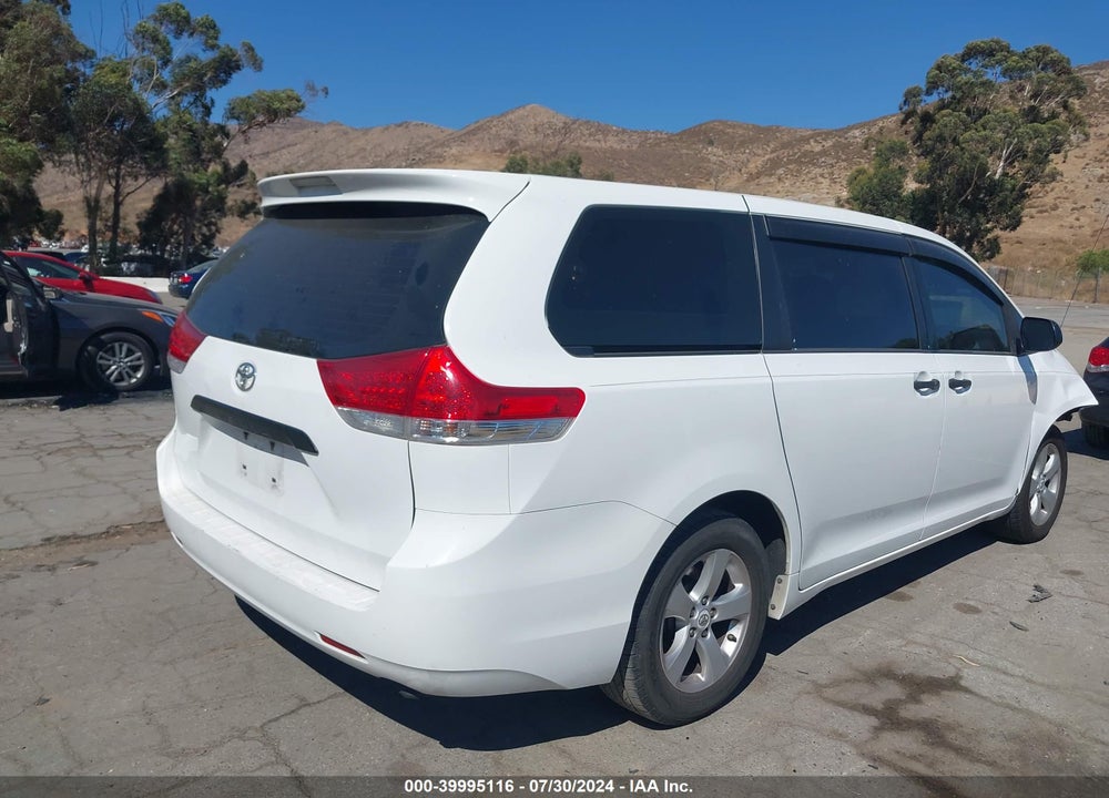 2012 TOYOTA SIENNA BASE 7 PASSENGER VIN: 5TDKA3DC1CS011747