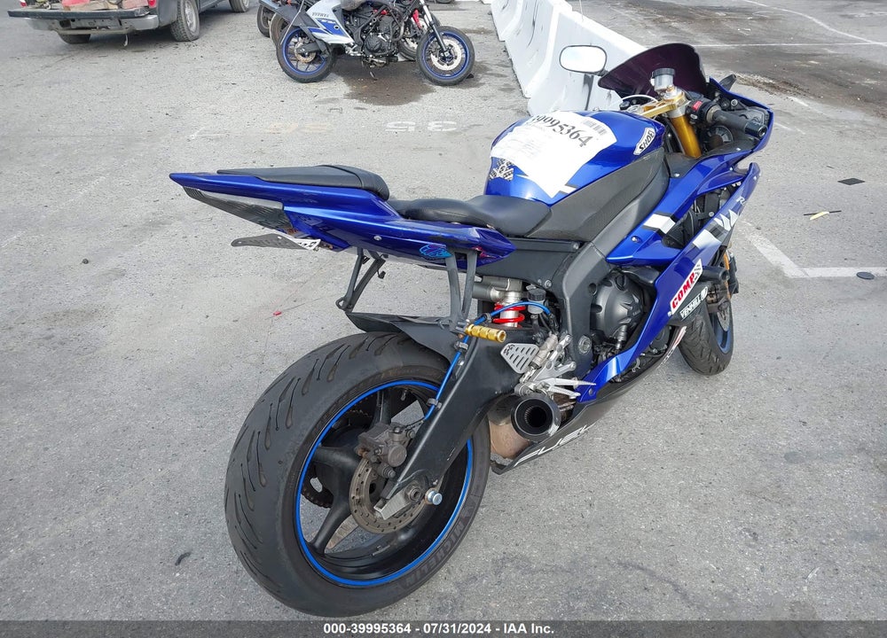 2006 YAMAHA YZFR6 L VIN: JYARJ12E06A000453