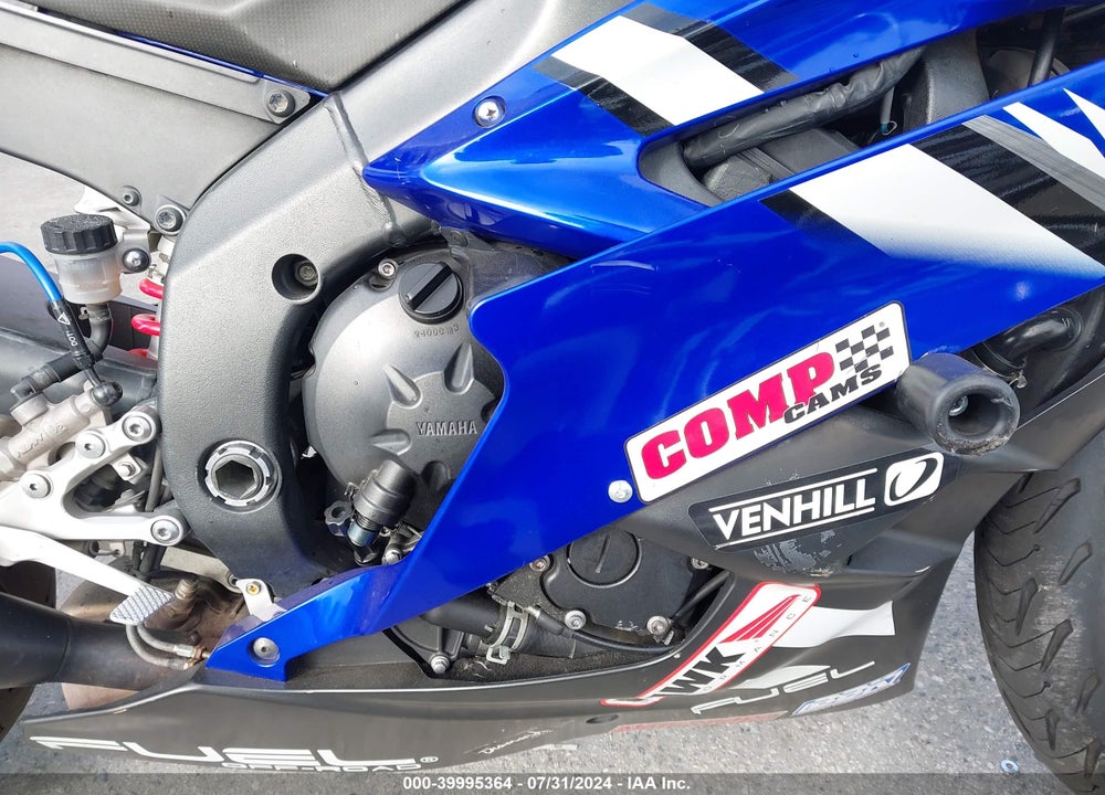 2006 YAMAHA YZFR6 L VIN: JYARJ12E06A000453