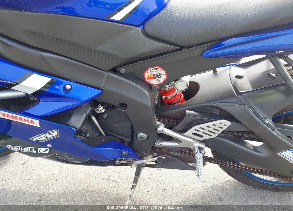 2006 YAMAHA YZFR6 L VIN: JYARJ12E06A000453
