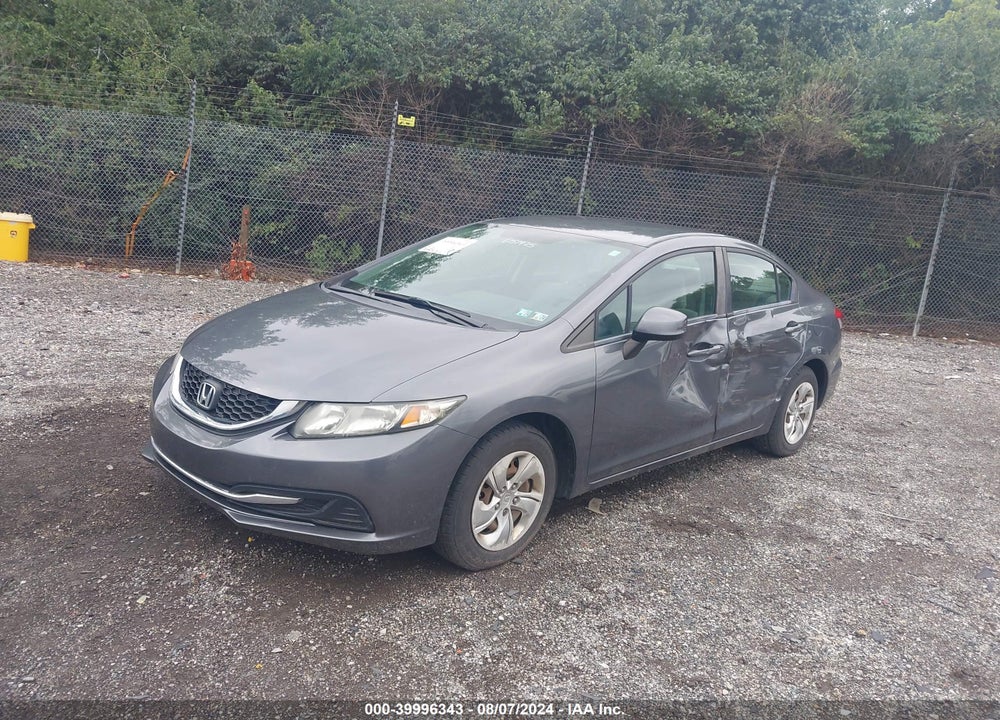 2013 HONDA CIVIC LX VIN: 19XFB2E5XDE051975