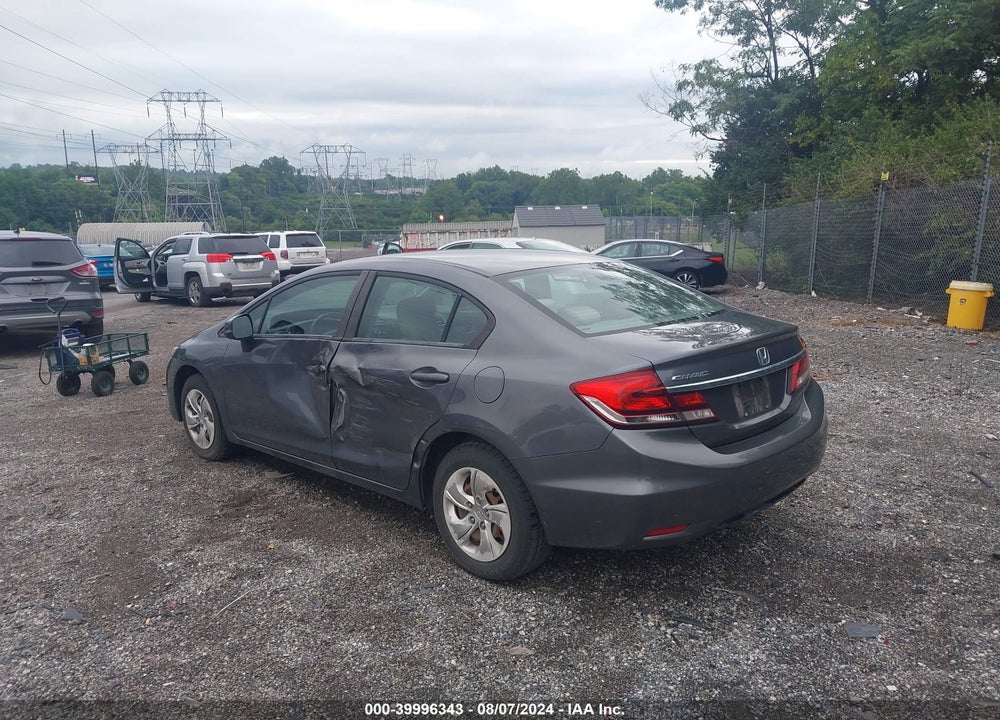 2013 HONDA CIVIC LX VIN: 19XFB2E5XDE051975