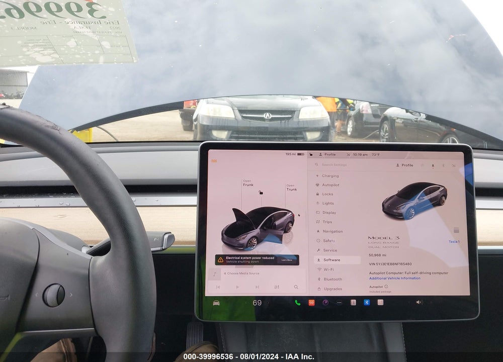 2022 TESLA MODEL 3 LONG RANGE DUAL MOTOR ALL-WHEEL DRIVE VIN: 5YJ3E1EB8NF165480
