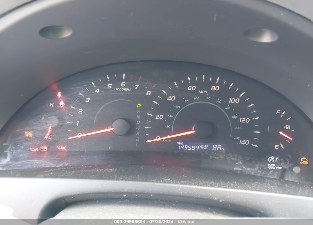 2008 TOYOTA CAMRY LE VIN: 4T1BE46K08U764800