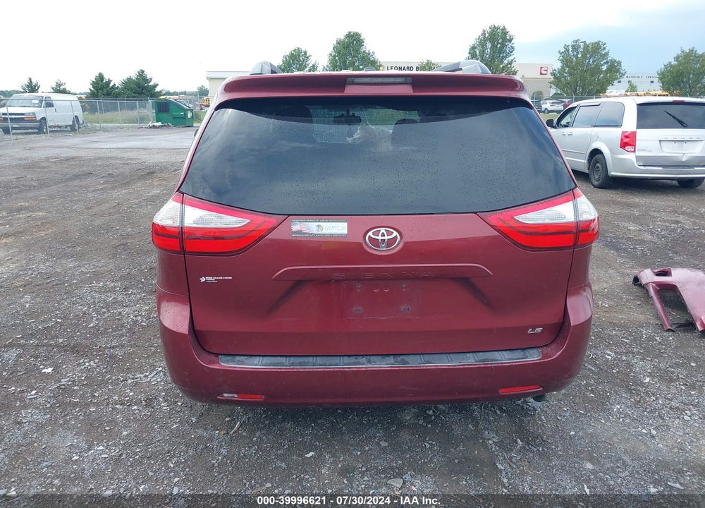 2015 TOYOTA SIENNA LE 8 PASSENGER VIN: 5TDKK3DC8FS599969