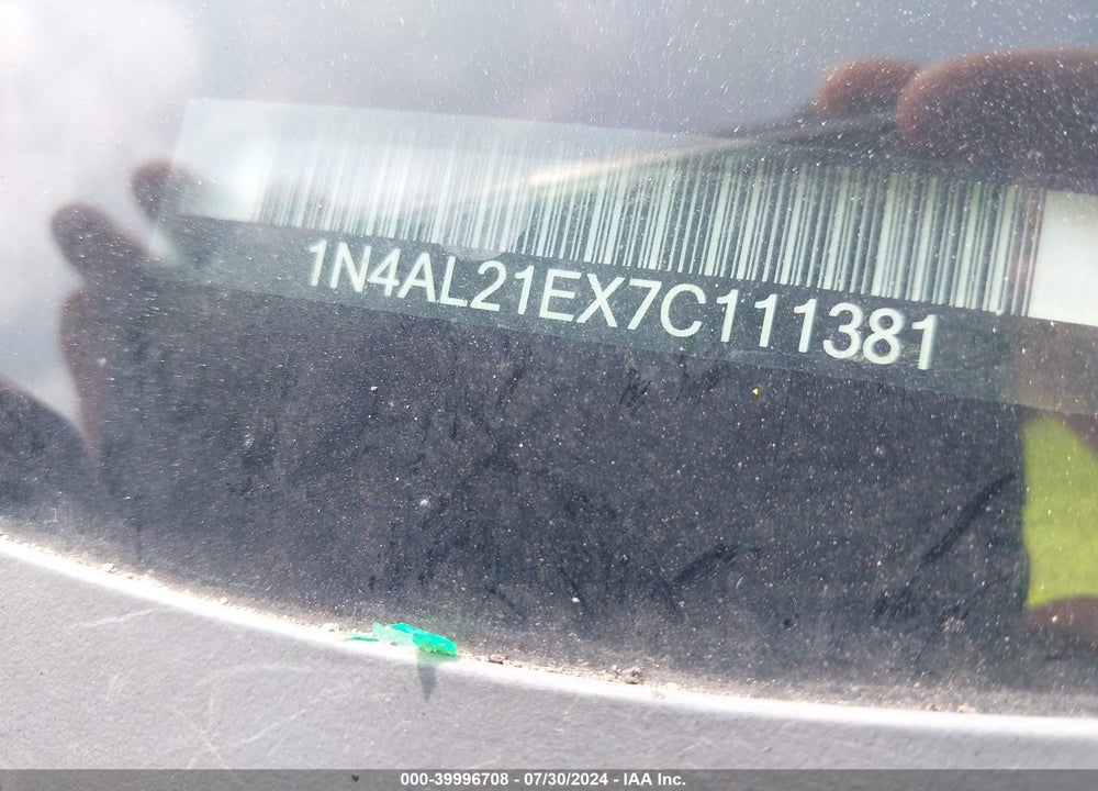 2007 NISSAN ALTIMA 2.5 S VIN: 1N4AL21EX7C111381