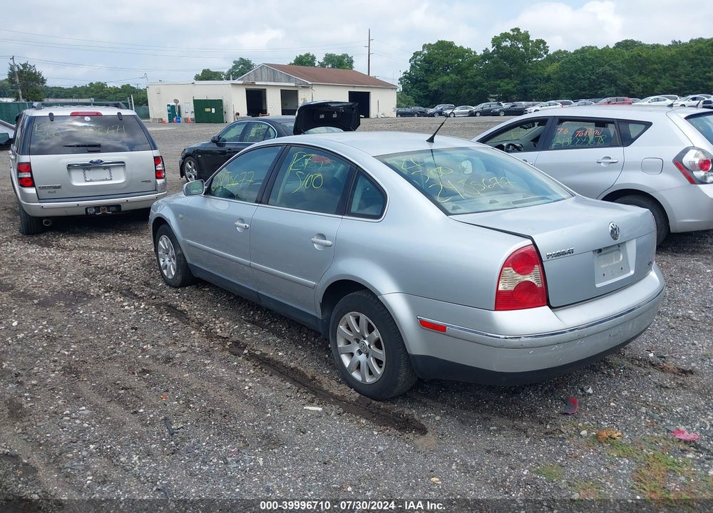 2003 VOLKSWAGEN PASSAT GLS VIN: WVWPD63BX3P039550