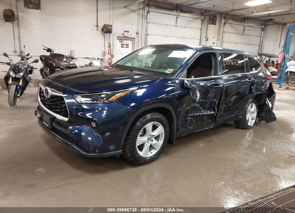 2022 TOYOTA HIGHLANDER LE VIN: 5TDBZRBHXNS580593