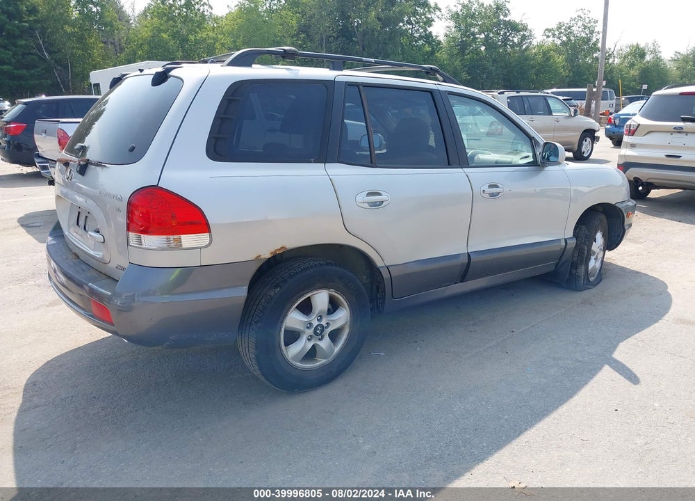 2006 HYUNDAI SANTA FE GLS VIN: KM8SC73D46U105550