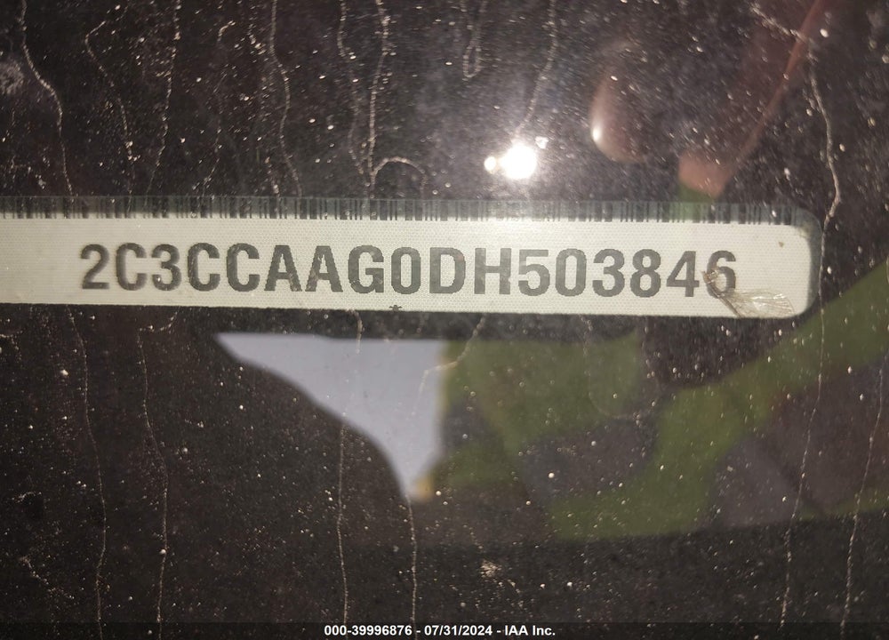 2013 CHRYSLER 300 VIN: 2C3CCAAG0DH503846