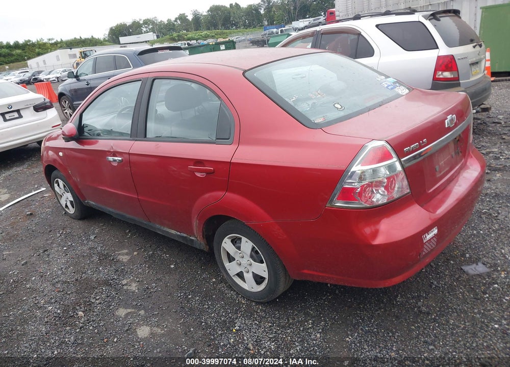 2007 CHEVROLET AVEO VIN: KL1TD56677B124038