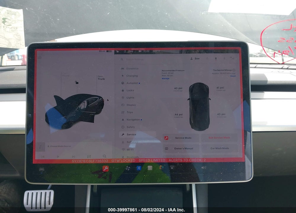 2020 TESLA MODEL 3 PERFORMANCE DUAL MOTOR ALL-WHEEL DRIVE VIN: 5YJ3E1EC3LF736332