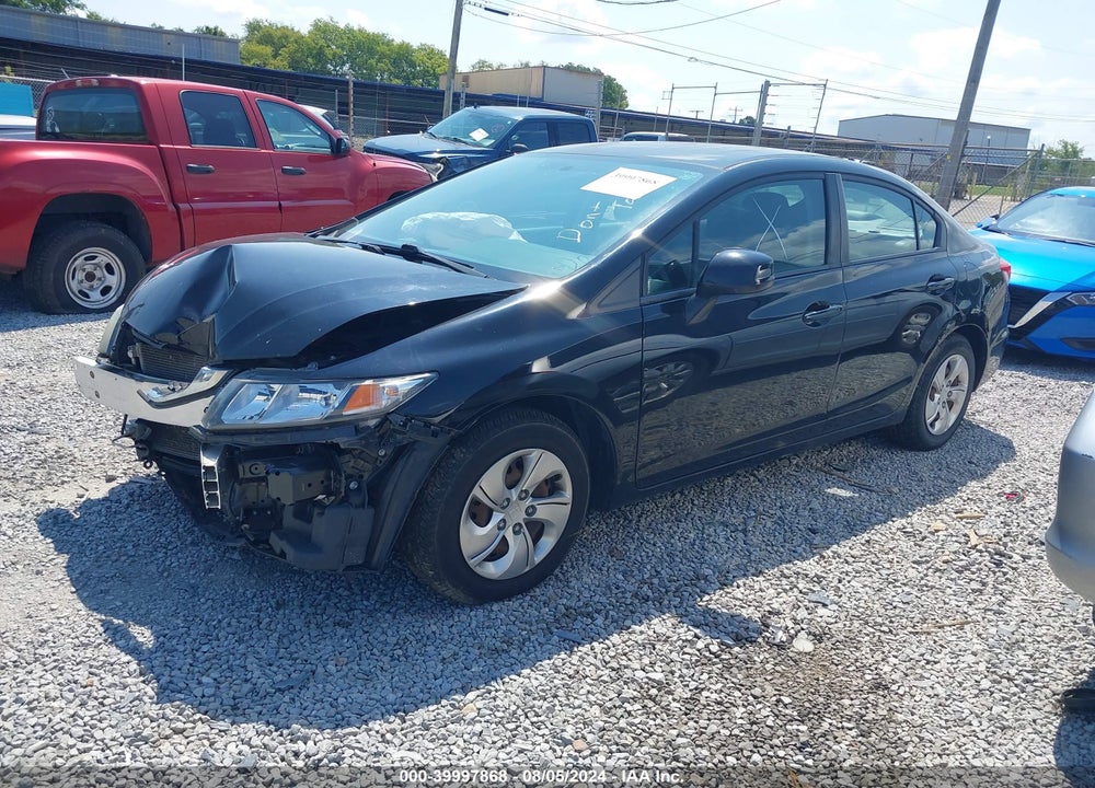 2013 HONDA CIVIC LX VIN: 19XFB2F58DE040083