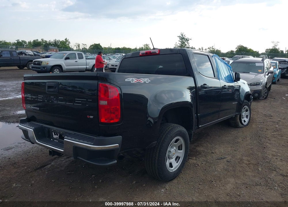 2021 CHEVROLET COLORADO 4WD SHORT BOX WT VIN: 1GCGTBEN7M1207006