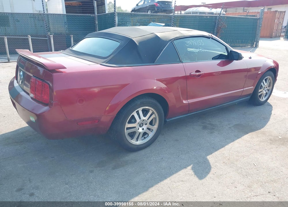 2006 FORD MUSTANG V6 VIN: 1ZVFT84N665175626