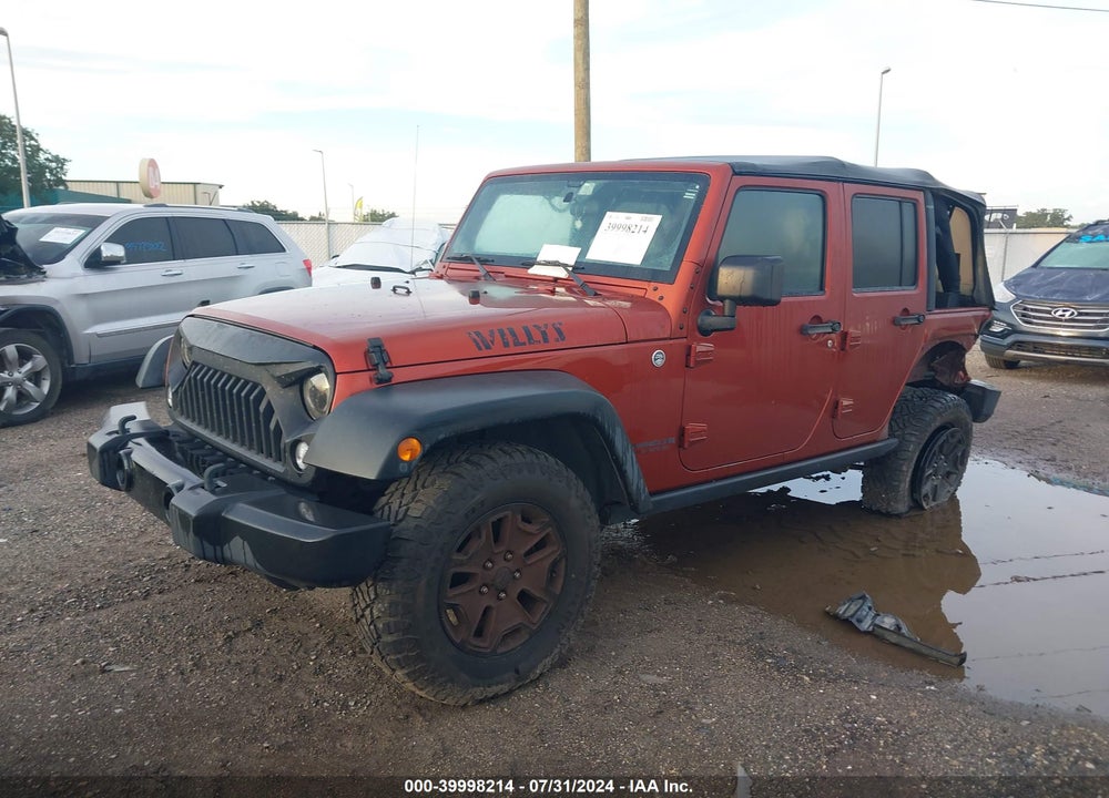 2014 JEEP WRANGLER UNLIMITED WILLYS WHEELER VIN: 1C4BJWDG7EL299315