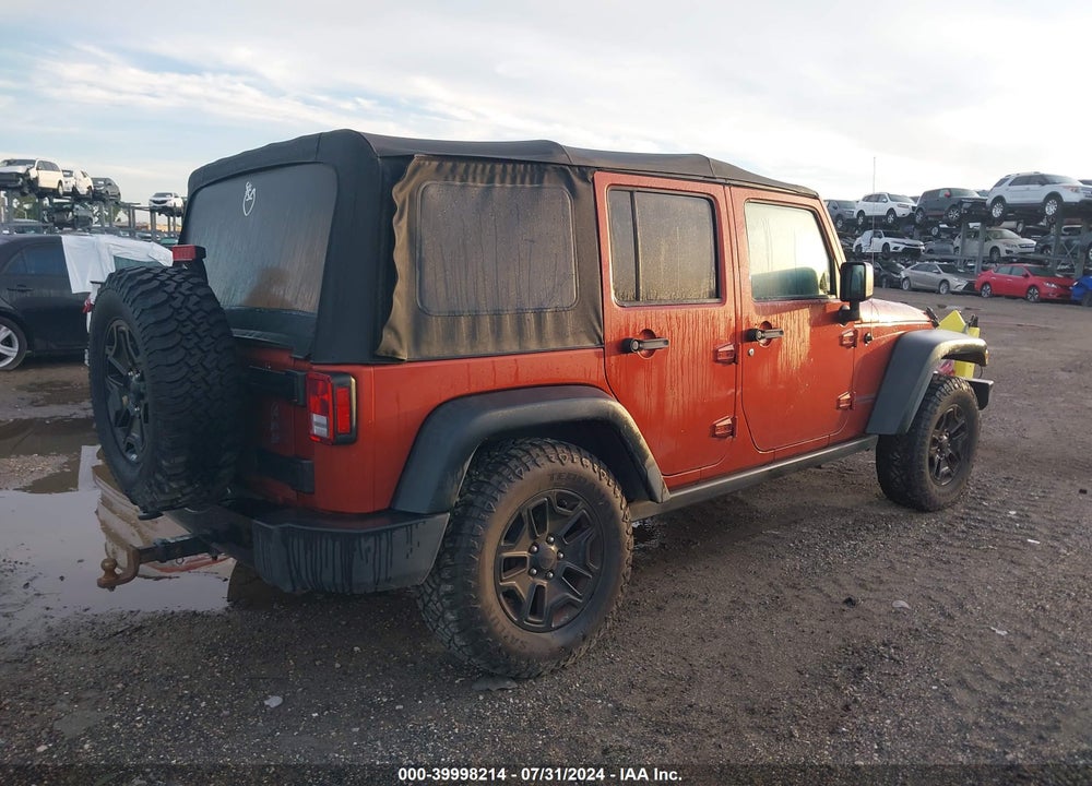 2014 JEEP WRANGLER UNLIMITED WILLYS WHEELER VIN: 1C4BJWDG7EL299315