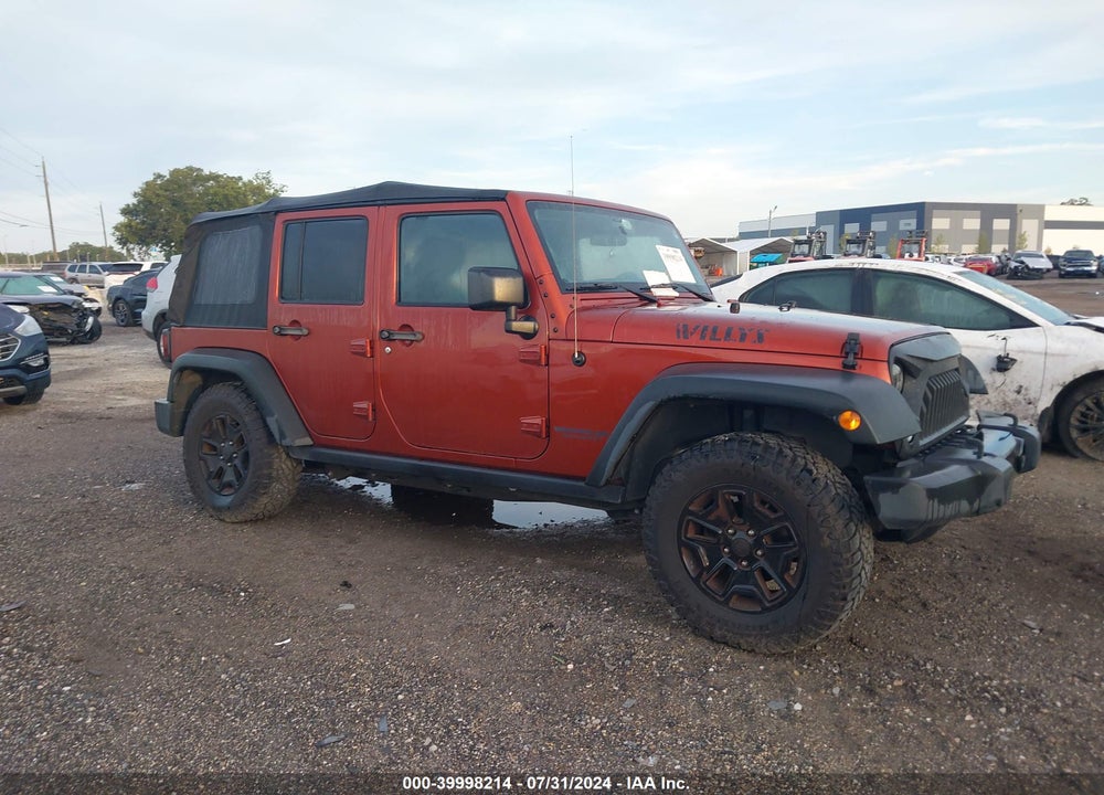 2014 JEEP WRANGLER UNLIMITED WILLYS WHEELER VIN: 1C4BJWDG7EL299315