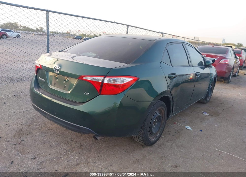 2014 TOYOTA COROLLA LE VIN: 2T1BURHE5EC015687