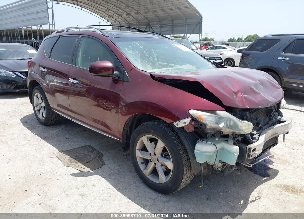 2009 NISSAN MURANO SL VIN: JN8AZ18U59W106983
