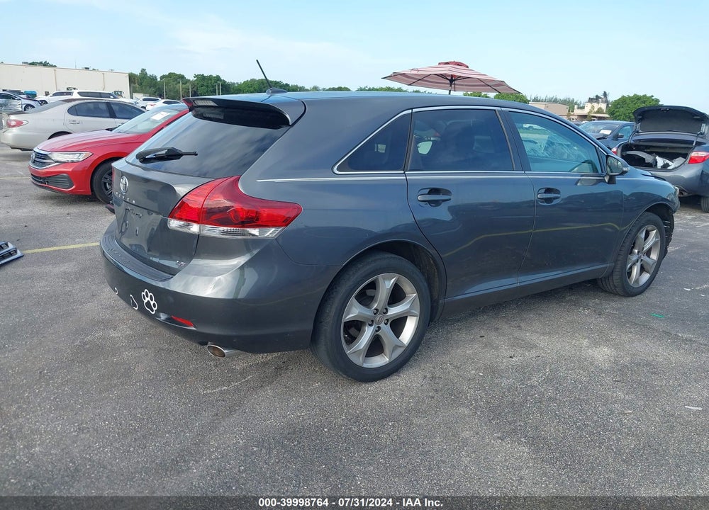 2013 TOYOTA VENZA LE V6 VIN: 4T3ZK3BB3DU056100