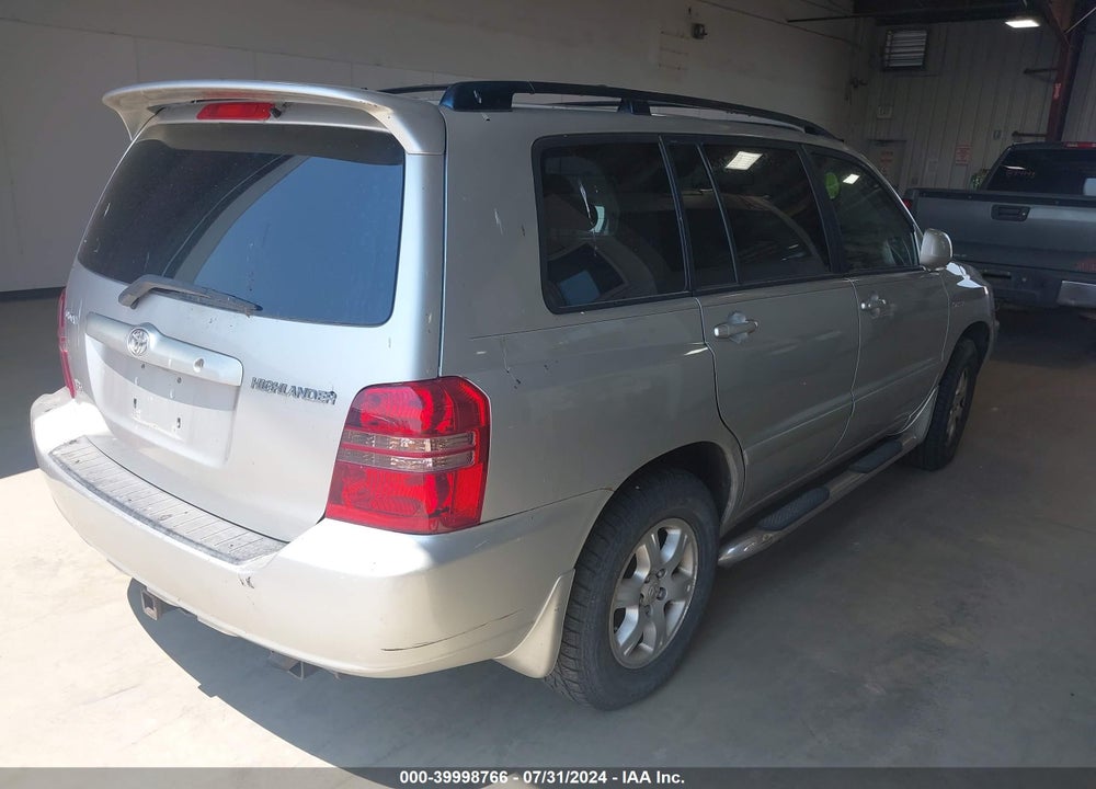 2001 TOYOTA HIGHLANDER V6 VIN: JTEGF21A310025214